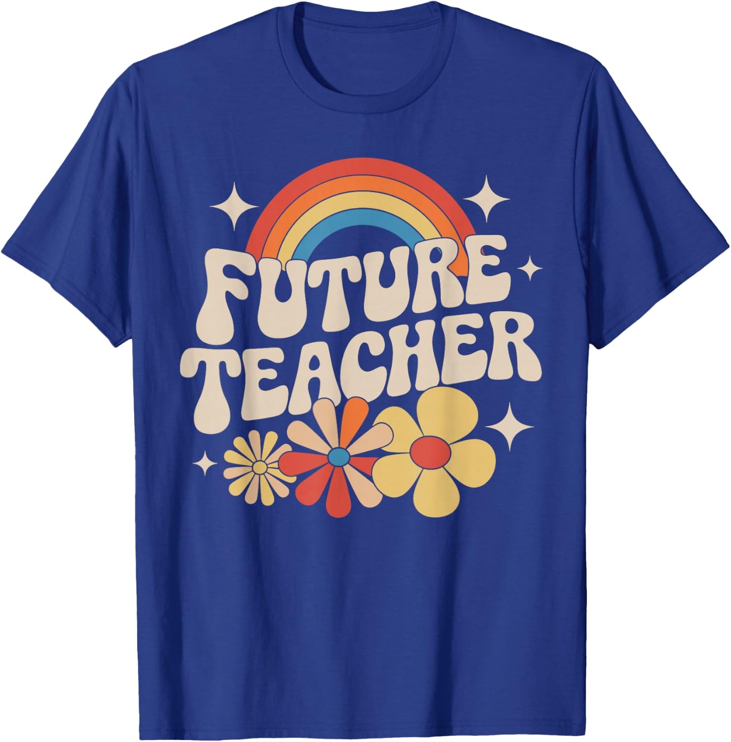 Future Teacher Kids Youth Girls Rainbow Pre-k Kindergarten T-Shirt - T-Shirt | Royal