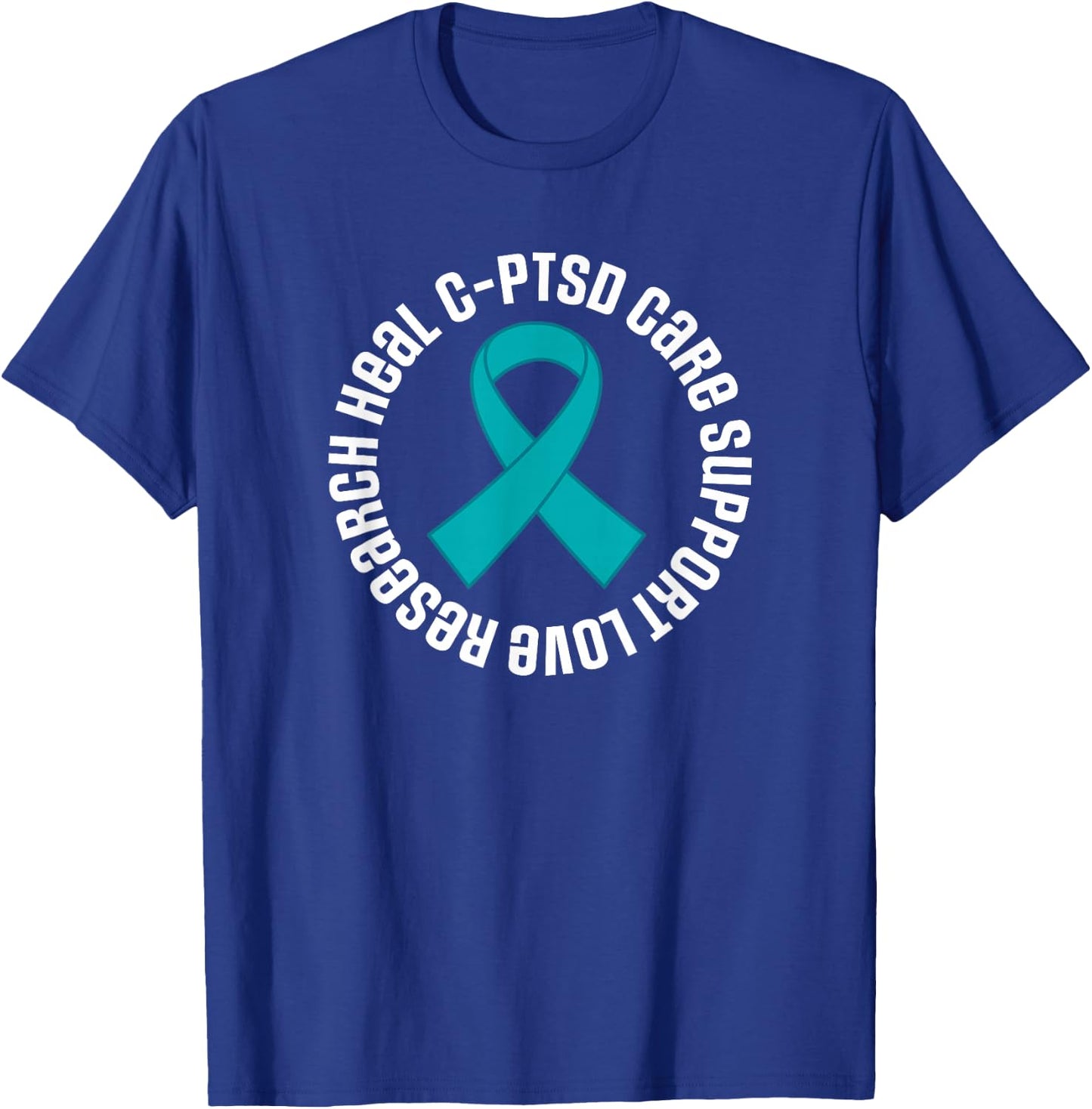 C-PTSD Awareness Ribbon Support Month T-Shirt - T-Shirt | Royal