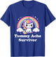 Sarcastic Upset Stomach Rainbow Tummy Ache Survivor Unicorn T-Shirt - T-Shirt | Royal