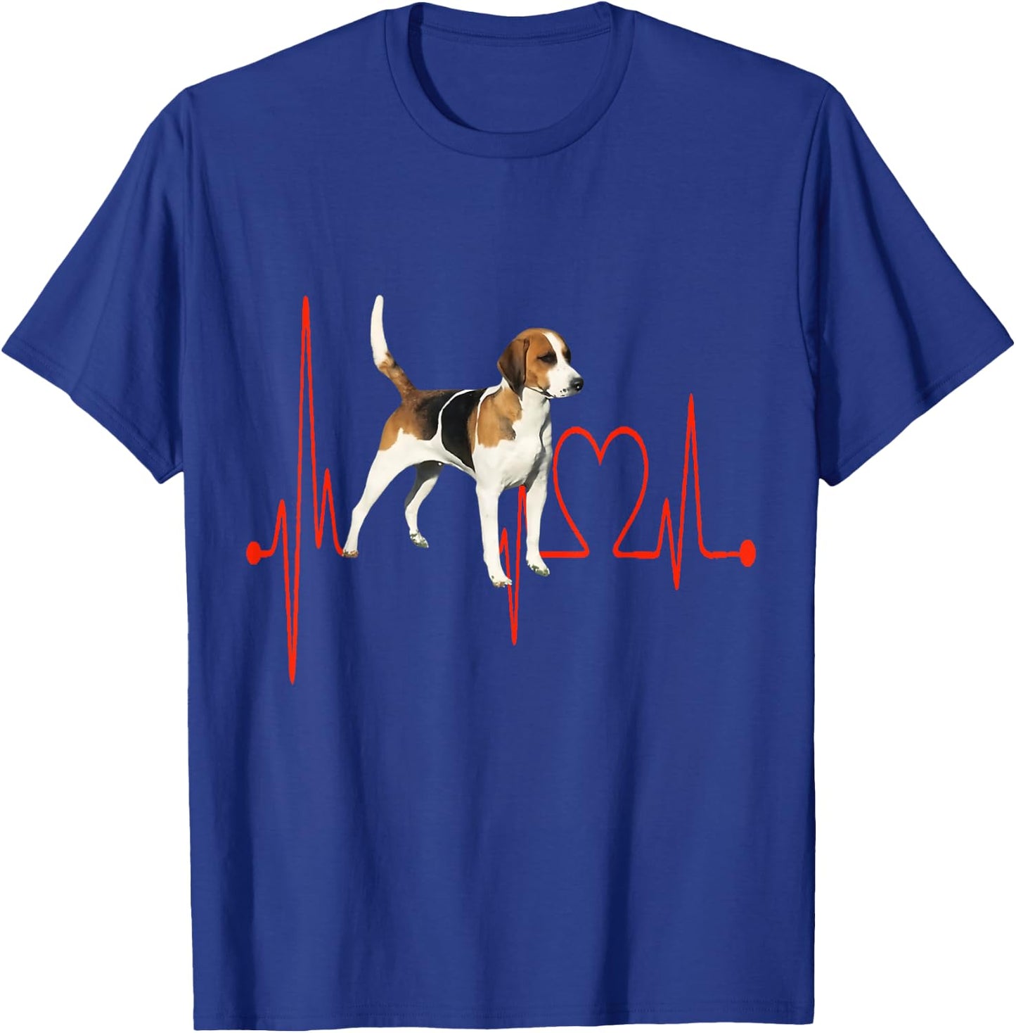 Anglo-French Small Venerie Dog Heartbeat Adorable Fan , Black, S T-Shirt - T-Shirt | Royal