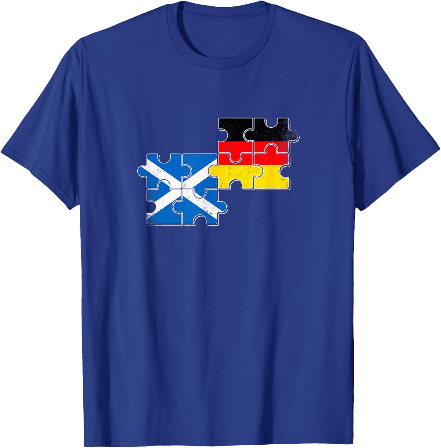 Scotland Germany Vintage Flag German Scottish , black T-Shirt - T-Shirt | Royal