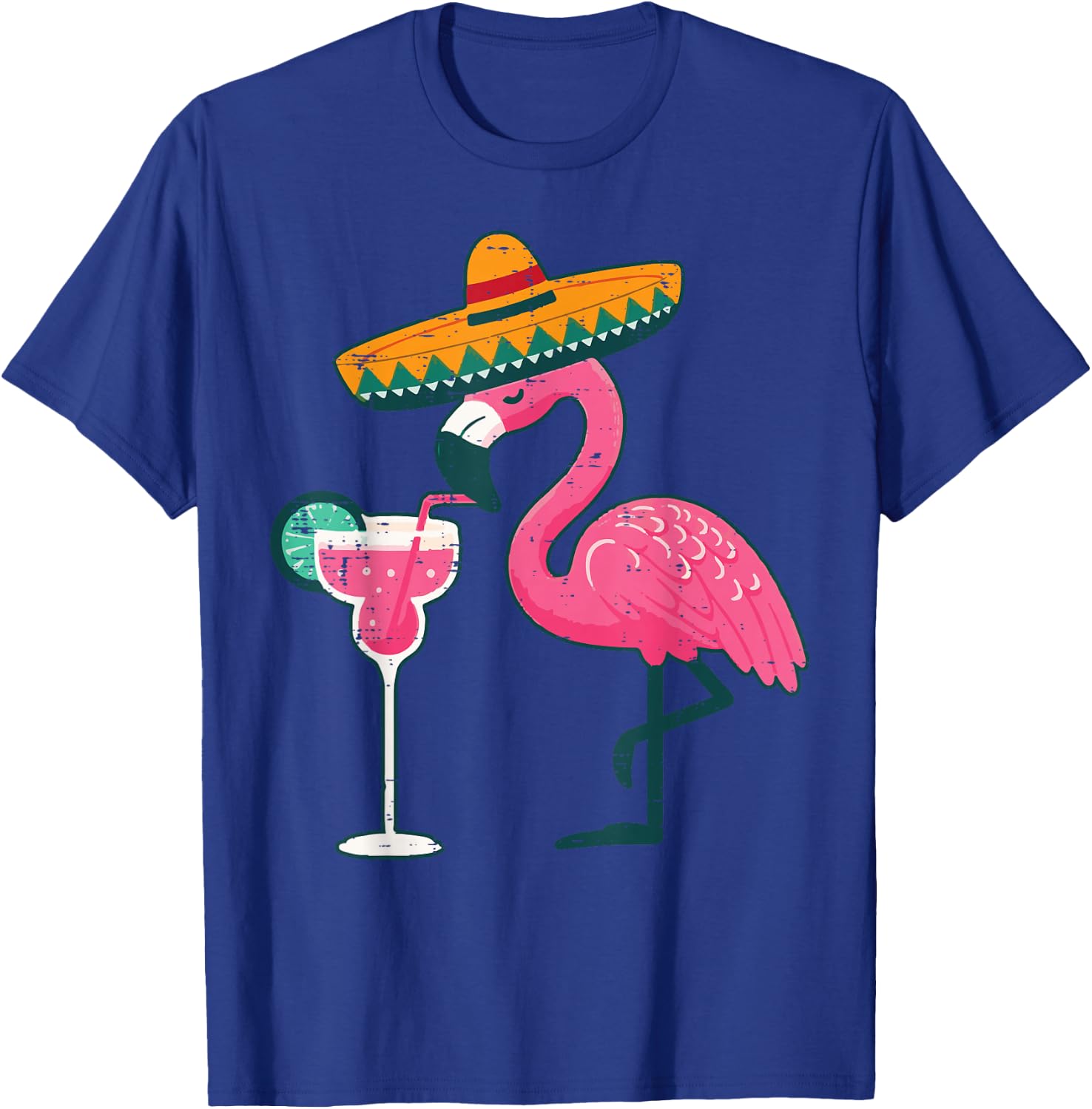 Mexican Flamingo Sombrero Cinco De Mayo Fiesta Women Men Kid T-Shirt - T-Shirt | Royal