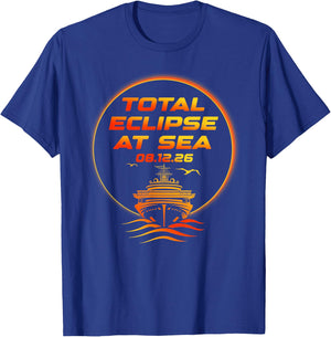 Total Solar Eclipse At Sea 2026 Cruise Spain Iceland Funny T-Shirt - T-Shirt | Royal