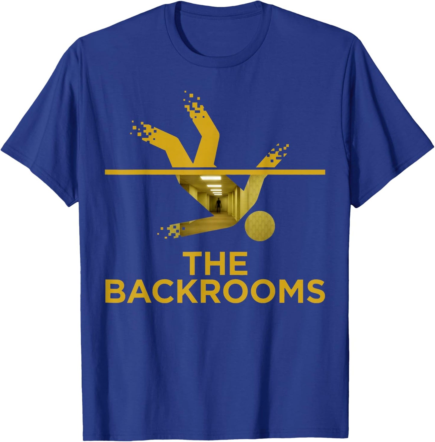 Falling Into The Backrooms Liminal Hallway T-Shirt - T-Shirt | Royal