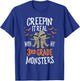Creepin It Real With My 3rd Grade Monsters Halloween Teacher T-Shirt - T-Shirt | Royal