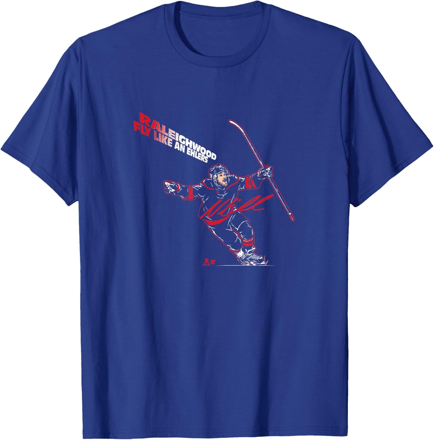 Nikolaj Ehlers - Fly Like an Ehlers - Carolina Hockey T-Shirt - T-Shirt | Royal