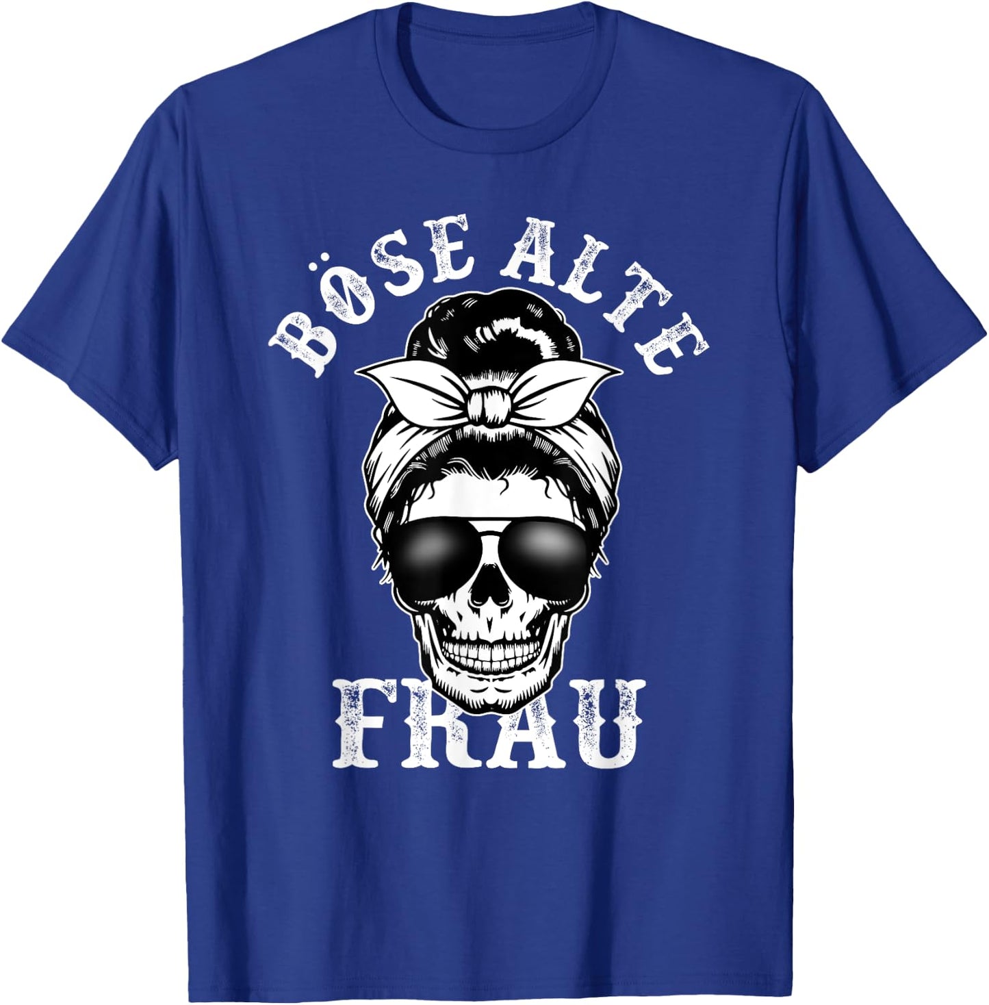 Böse Alte Frau unordentlicher Brötchenschädel T-Shirt - T-Shirt | Royal