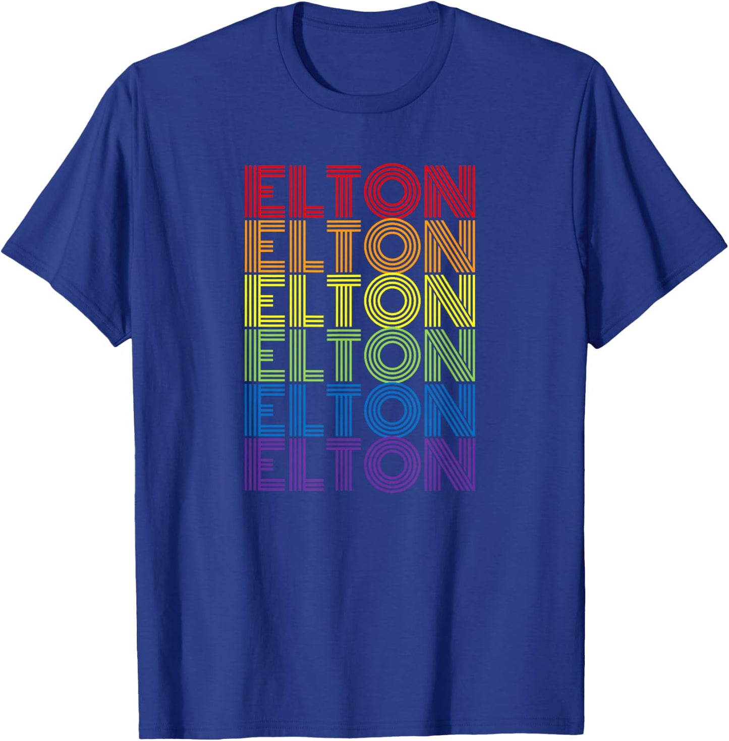 Retro Style Elton Rainbow T-Shirt - T-Shirt | Royal