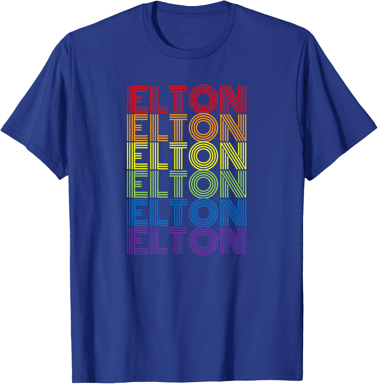 Retro Style Elton Rainbow T-Shirt - T-Shirt | Royal