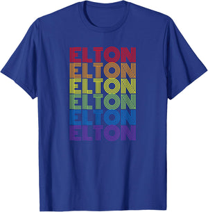 Retro Style Elton Rainbow T-Shirt - T-Shirt | Royal