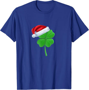 Irish Shamrock Lucky Clover Christmas Holiday Party T-Shirt - T-Shirt | Royal