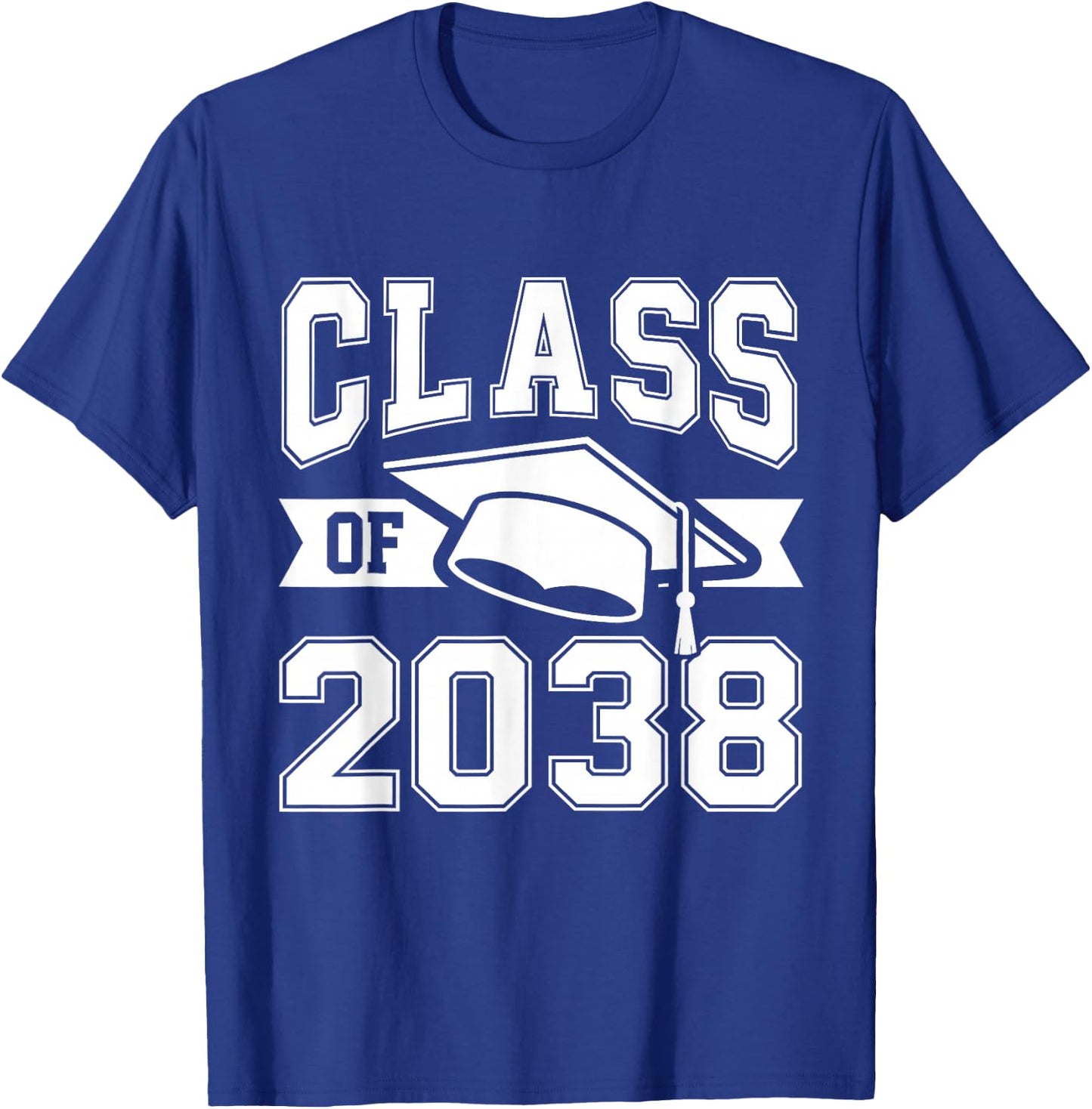 Class of 2038 Grow with me Boys Girls Kids Graduation 2038 T-Shirt - T-Shirt | Royal
