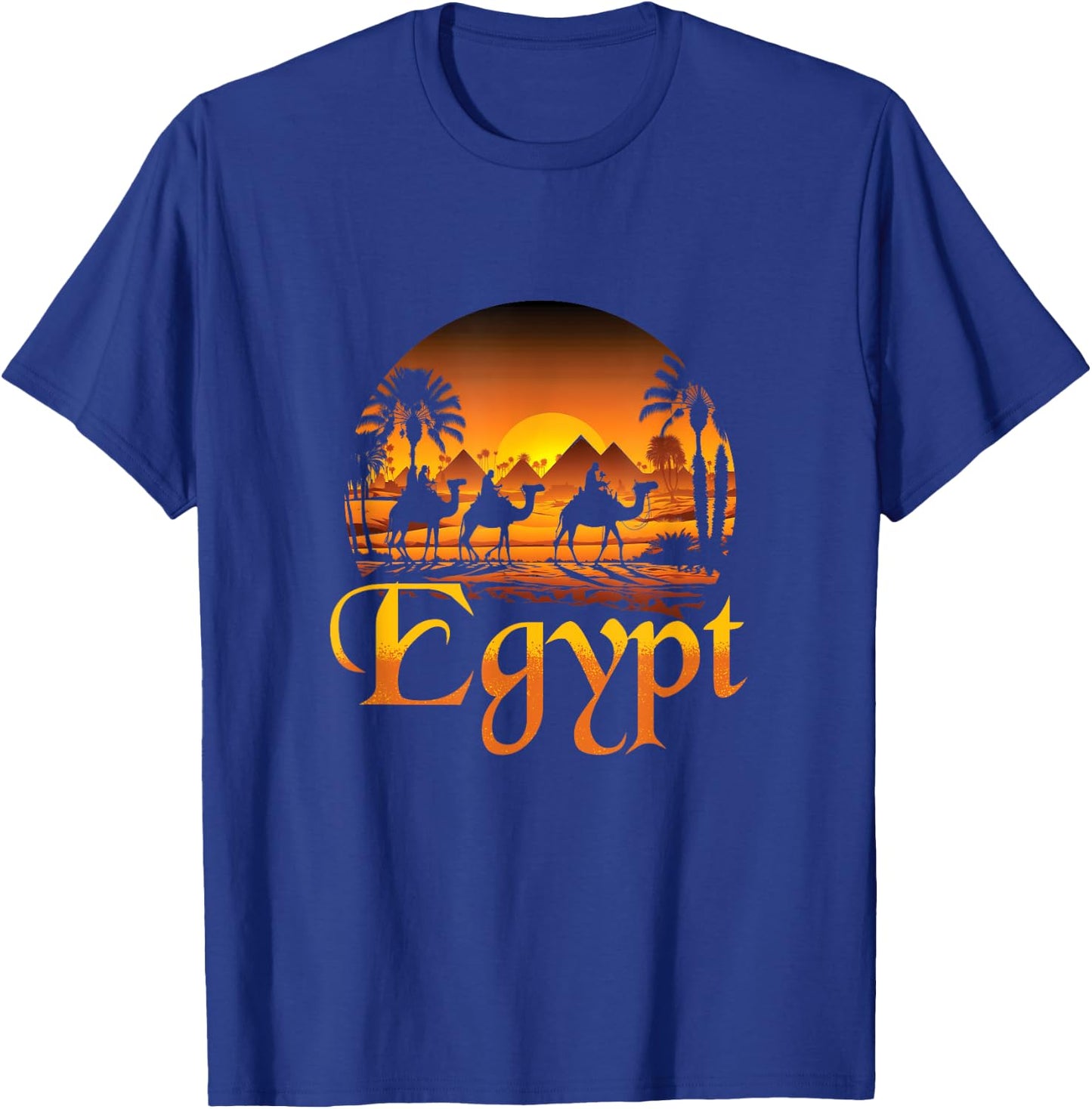 Egypt Camels | The Pyramids Of Cheops | Egyptian T-Shirt - T-Shirt | Royal