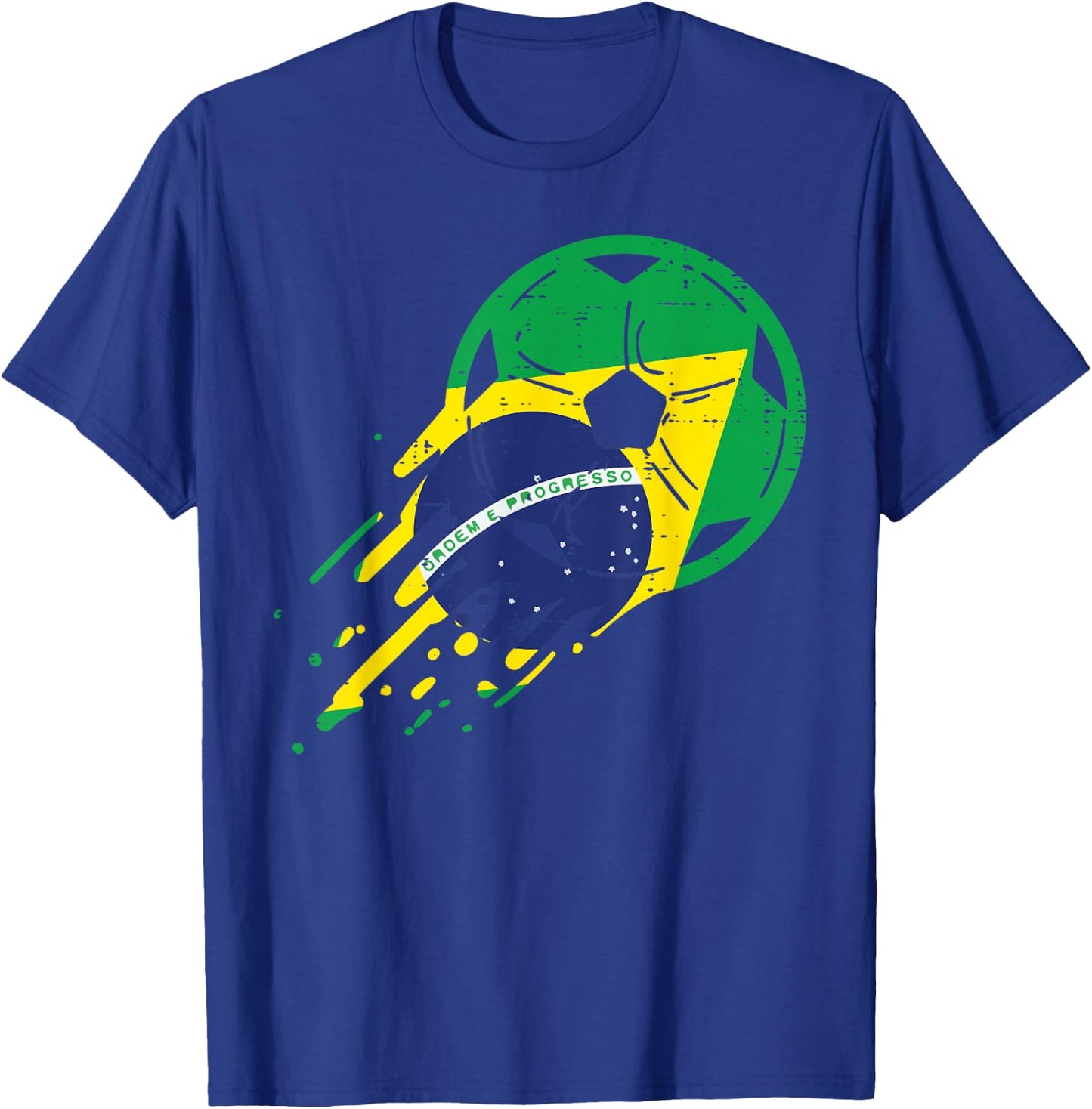 Brazil Flag Brazilian Soccer Football Fan Men Women Kids T-Shirt - T-Shirt | Royal