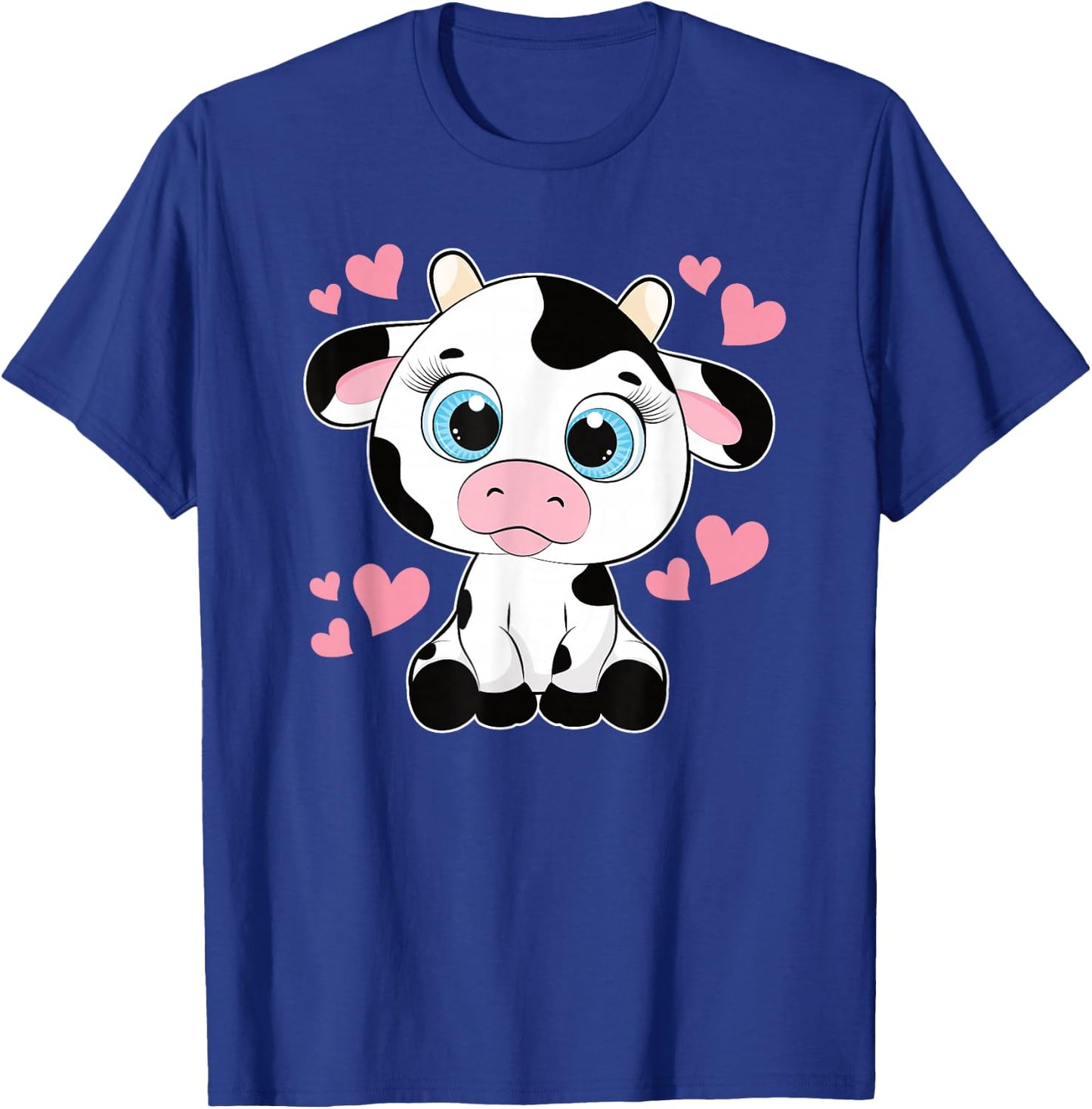 Cute Cow Pattern Kawaii Cow Lover Women Girls Kids Toddlers T-Shirt - T-Shirt | Royal