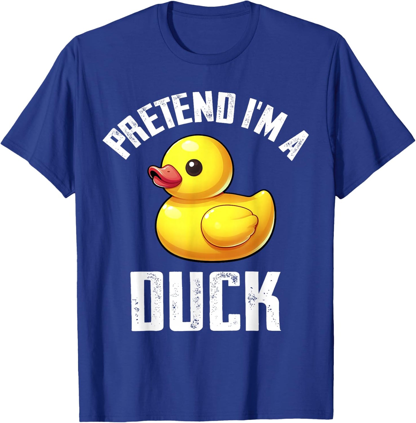 Pretend I'm A Duck Costume Funny Duck Halloween Costume T-Shirt - T-Shirt | Royal