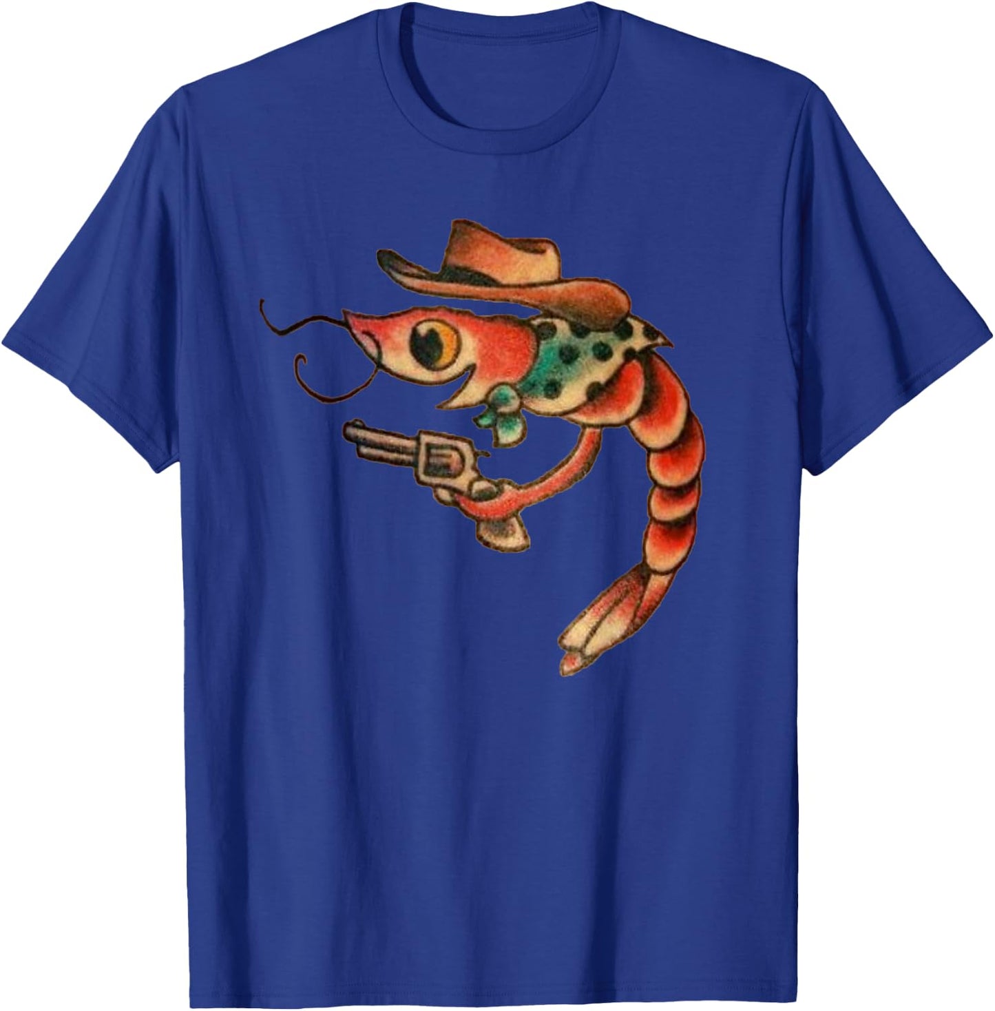 Cute Shrimp Seafood Shellfish Shrimp Lover tattoo T-Shirt - T-Shirt | Royal