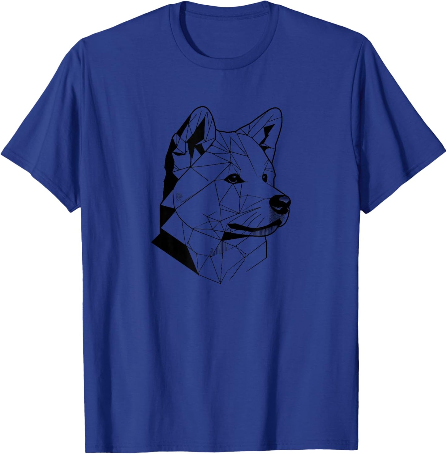 Geometric Line Art Akita Inu Akitas T-Shirt - T-Shirt | Royal