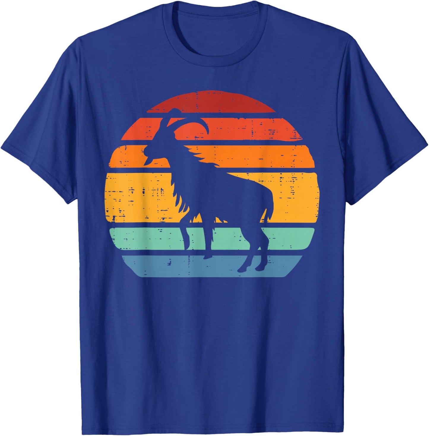 Goat Silhouette Sunset Retro Livestock Farmer Men Women Kid T-Shirt - T-Shirt | Royal