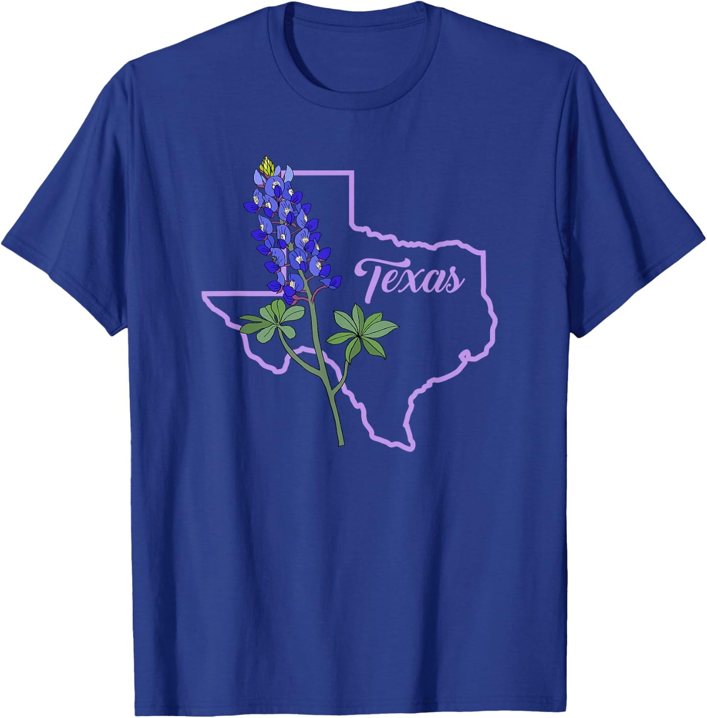 Texas Bluebonnet Flower T-Shirt - T-Shirt | Royal