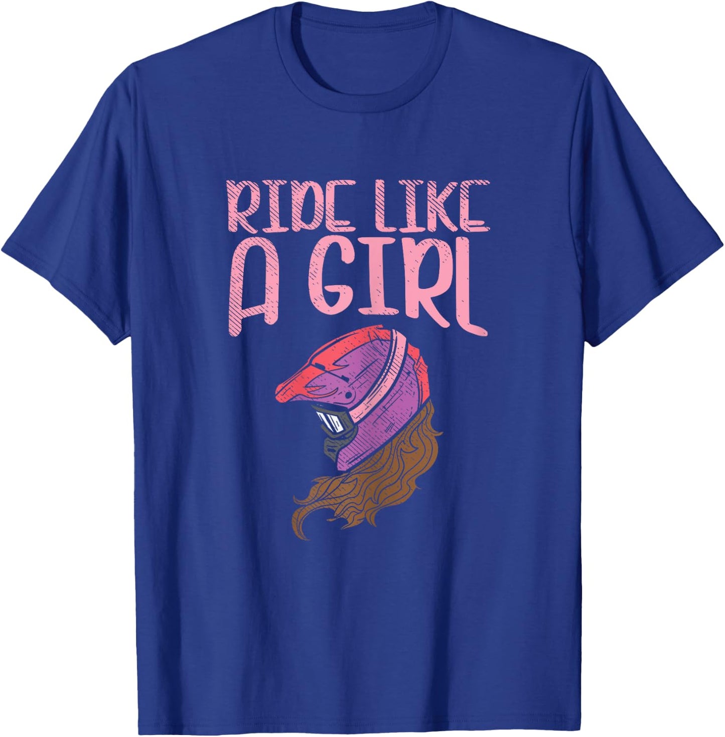Ride Like A Girl Motocross Dirt Bike Motorcycle Racing Gift T-Shirt - T-Shirt | Royal