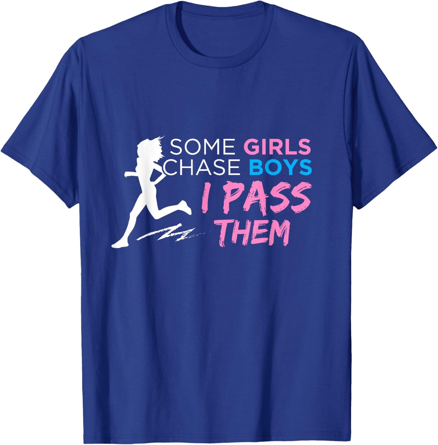 Cross Country Track Marathon Runner Girls Love Running T-Shirt - T-Shirt | Royal