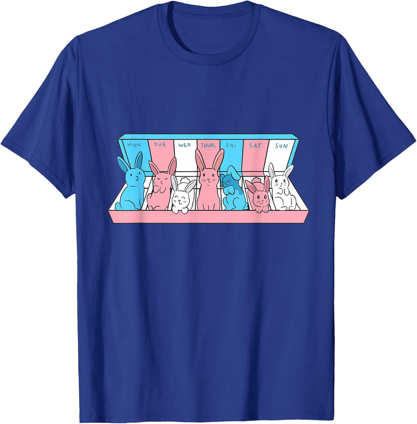 Transgender Weekly Bunny Transsexual LGBTQ Trans Pride T-Shirt - T-Shirt | Royal