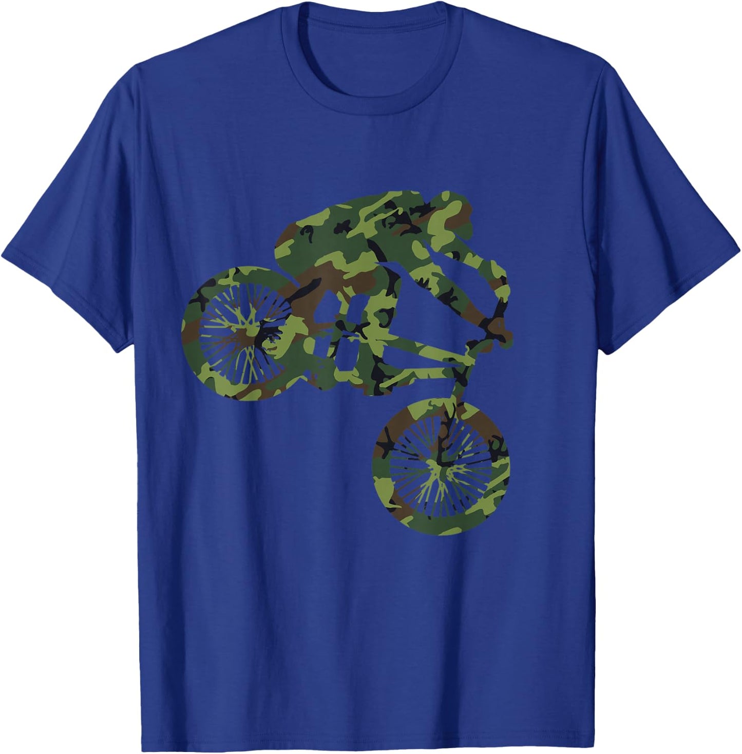 BMX Camouflage Camo Bike Bicycle BMXer Gift T-Shirt - T-Shirt | Royal