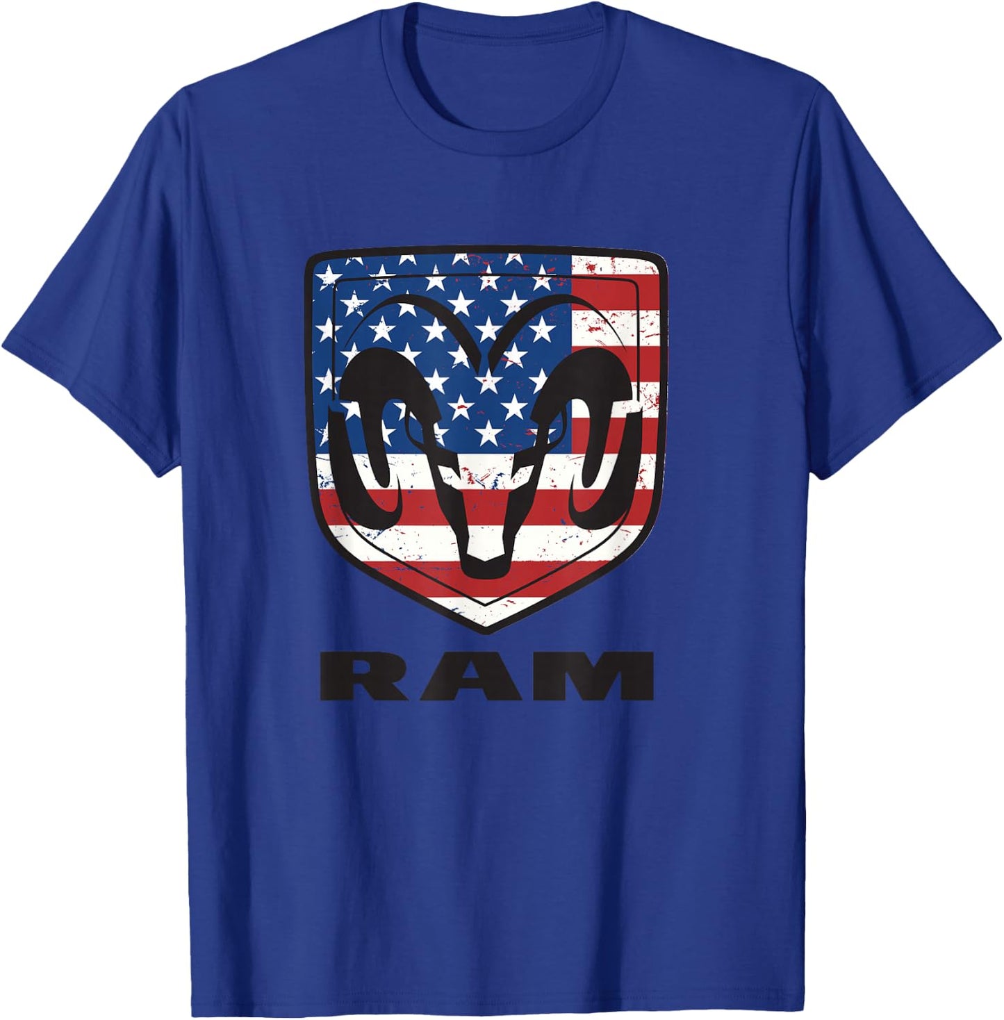 Flag Ram Trucks Shield , grey, S T-Shirt - T-Shirt | Royal