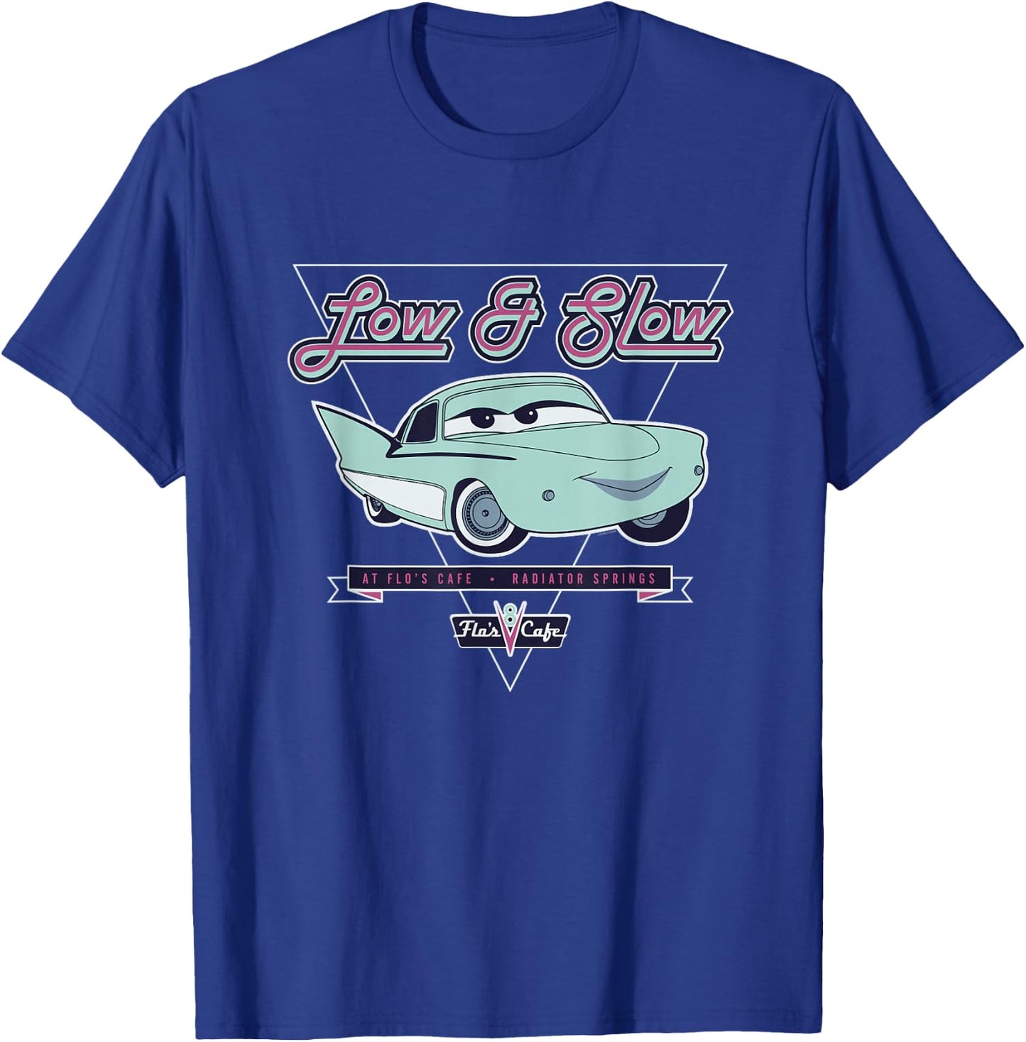 Disney and Pixar’s Cars Flo Low & Slow at Flo’s V8 Café T-Shirt - T-Shirt | Royal