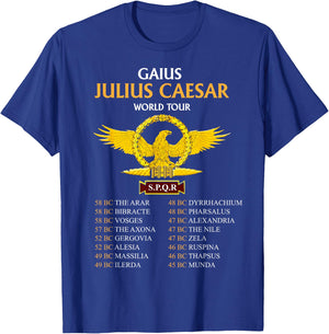 SPQR, Ancient Rome Julius Caesar World Tour, Roman History T-Shirt - T-Shirt | Royal