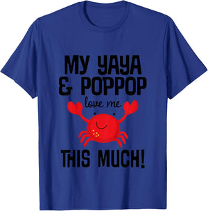 Kids Yaya And PopPop Grandson Crab T-Shirt - T-Shirt | Royal