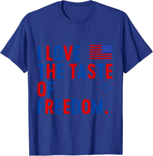 I Love The Taste of Freedom Shirt, Freedom Couple Matching T-Shirt - T-Shirt | Royal