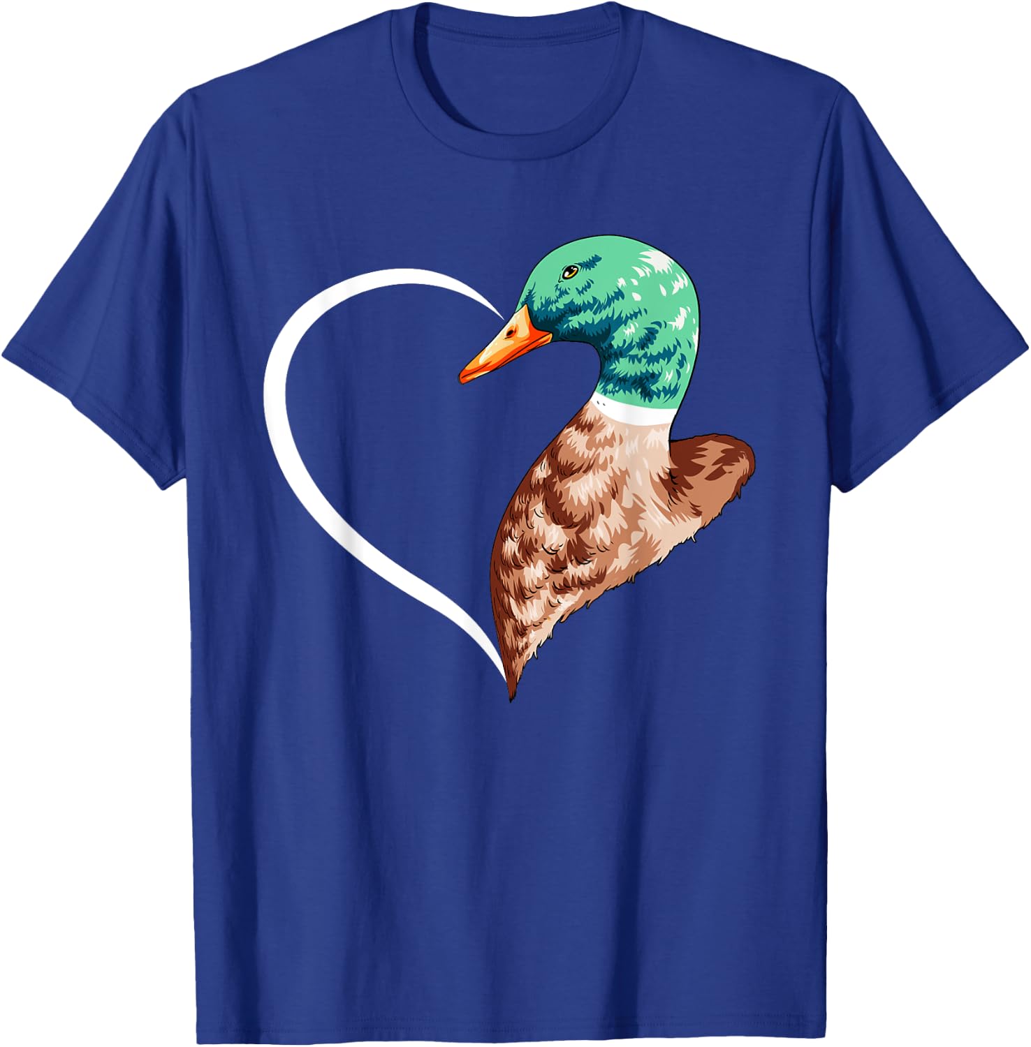 Duck Shirts Girls Kids Heart Cute Duck T-Shirt - T-Shirt | Royal