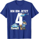 Children's 4th Birthday Police Shirt - 4 Years Old Gift , black T-Shirt - T-Shirt | Royal