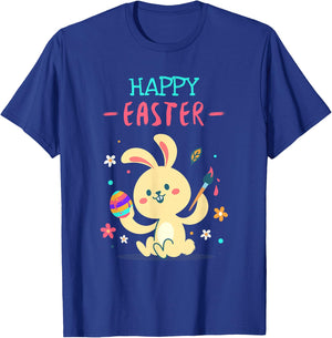 Children's Easter Clothing for Girls Easter Shirts for Children Rabbit Easter , black T-Shirt - T-Shirt | Royal