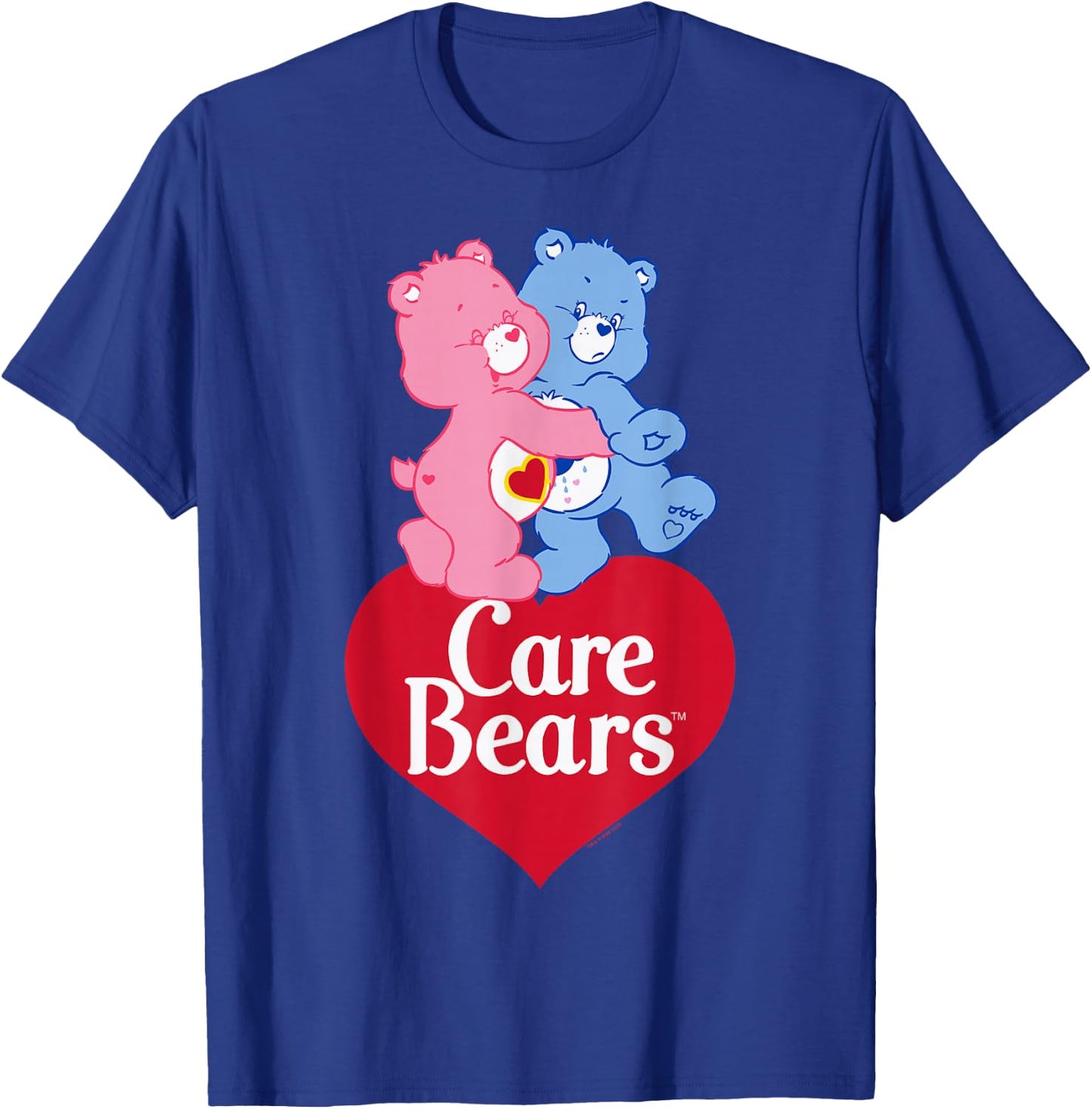 Care Bears Love-A-Lot Bear & Grumpy Valentine Hug Logo , Black, S T-Shirt - T-Shirt | Royal