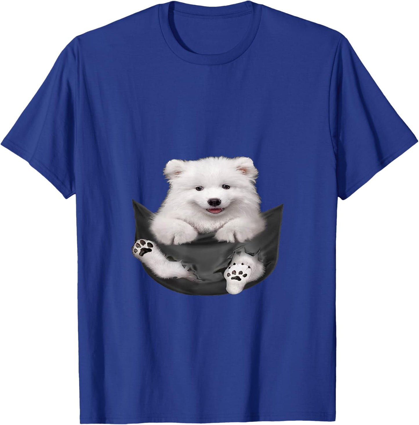 Dog Lovers Gifts Samoyed In Pocket Funny Dog Gift Samoyed Men Women Girls Kids T-Shirt - T-Shirt | Royal