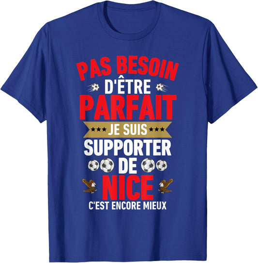 Nice Football Nice Humour Supporter Gift, Black T-Shirt - T-Shirt | Royal