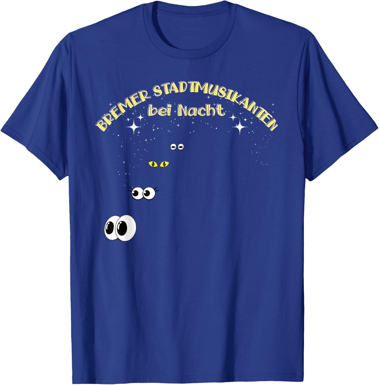 Bremer Stadtmusikanten bei Nacht , black T-Shirt - T-Shirt | Royal
