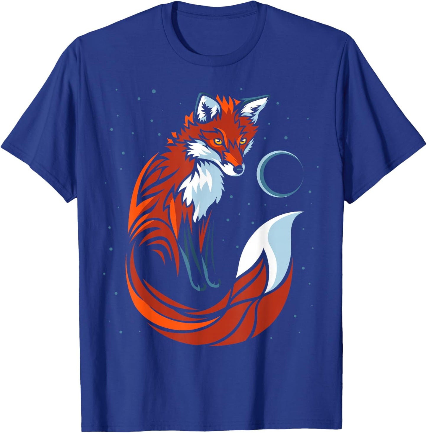 Tribal Tail Fox Graphic Design T-Shirt - T-Shirt | Royal