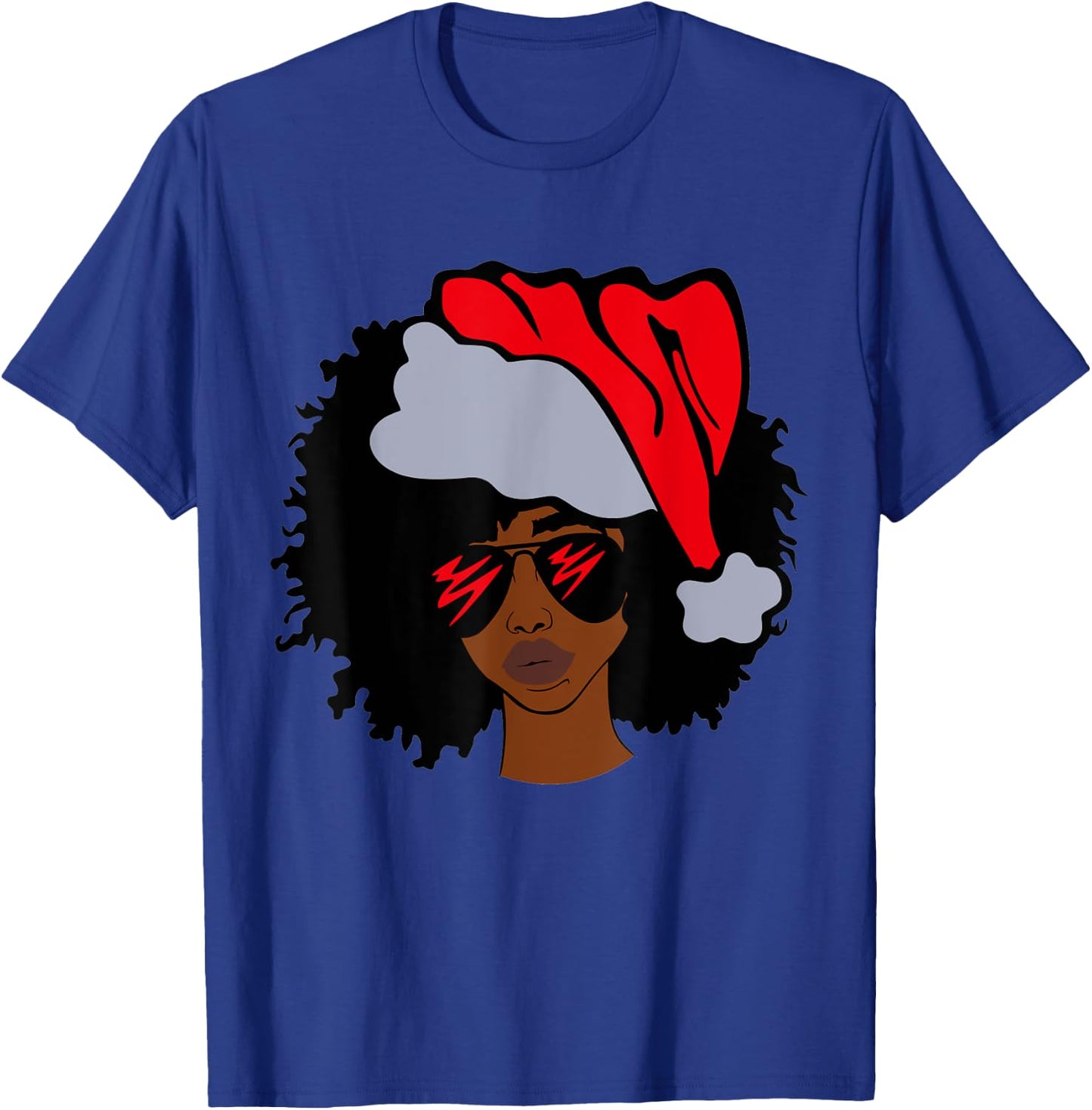 American African Christmas Santa Claus T-Shirt - T-Shirt | Royal