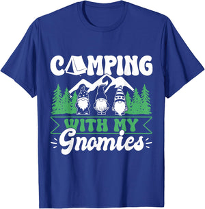 Funny Camping with My Gnomies Camper Gnomes T-Shirt - T-Shirt | Royal