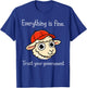 Everything is Fine Trust Your Government Sheep Cartoon T-Shirt - T-Shirt | Royal