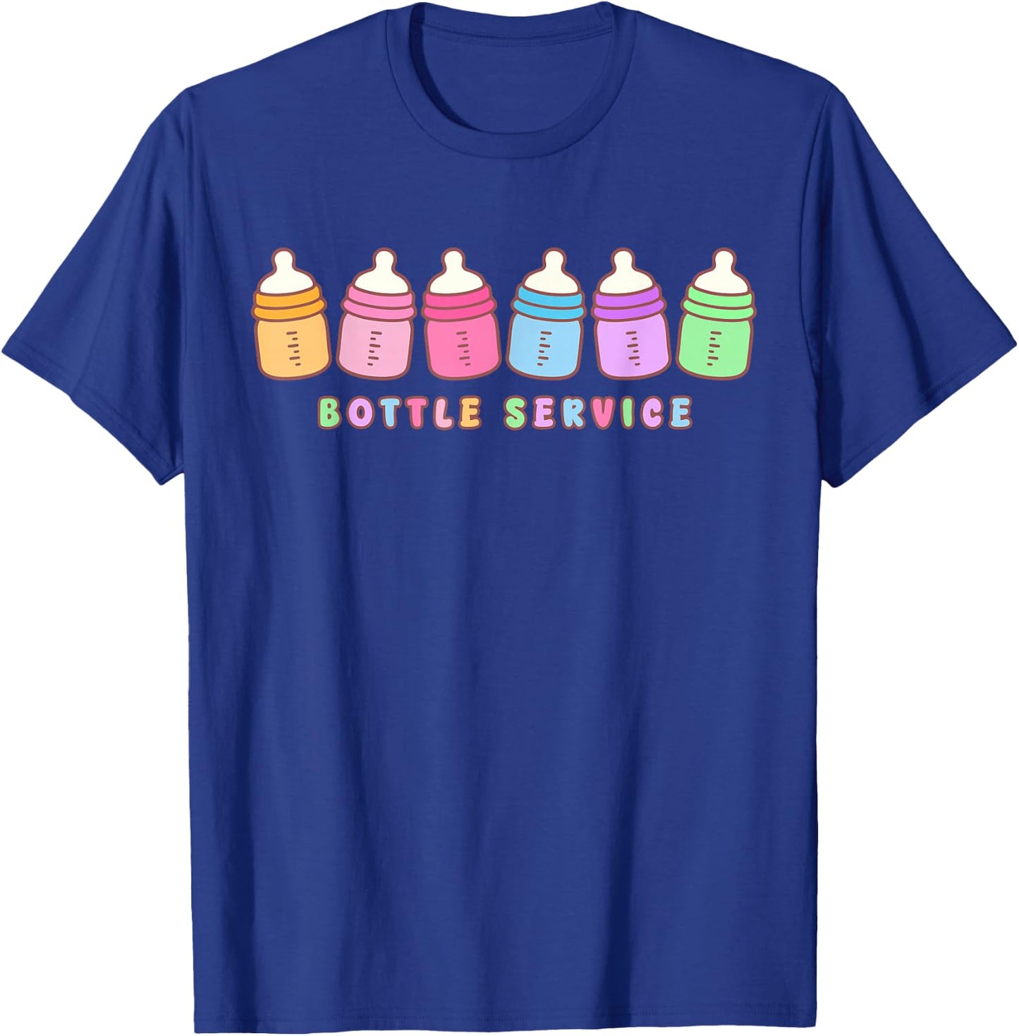 Bottle Service Funny Baby Barista NICU MBU L&D Nurse T-Shirt - T-Shirt | Royal