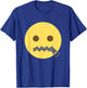 Zipper-Mouth Face Emoticon Lips Sealed Zip It T-Shirt - T-Shirt | Royal