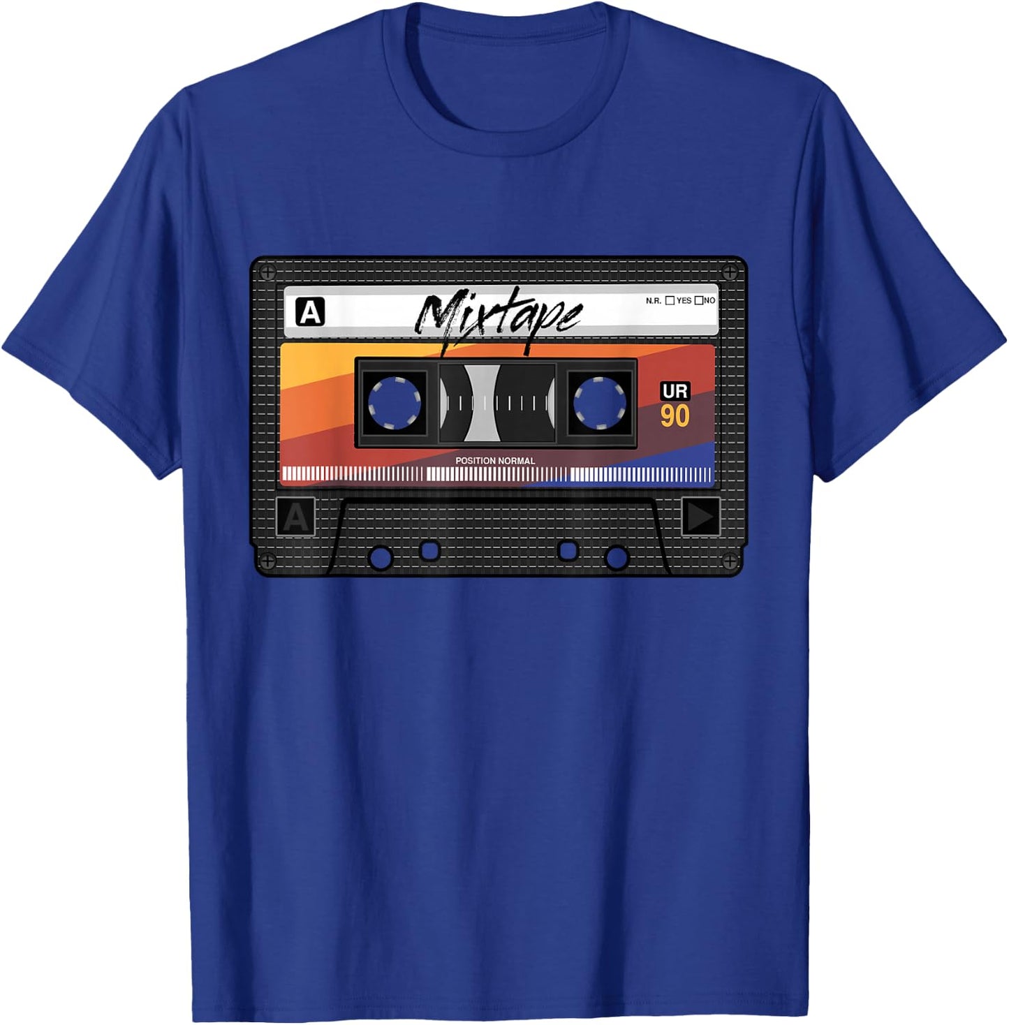 Mixtape Cassette 90s Party 80s Retro Music Tape , black T-Shirt - T-Shirt | Royal
