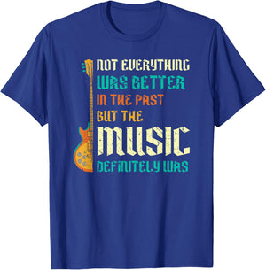 Funny Retro Oldies 70s 80s Music Rock Guitar Quote T-Shirt - T-Shirt | Royal