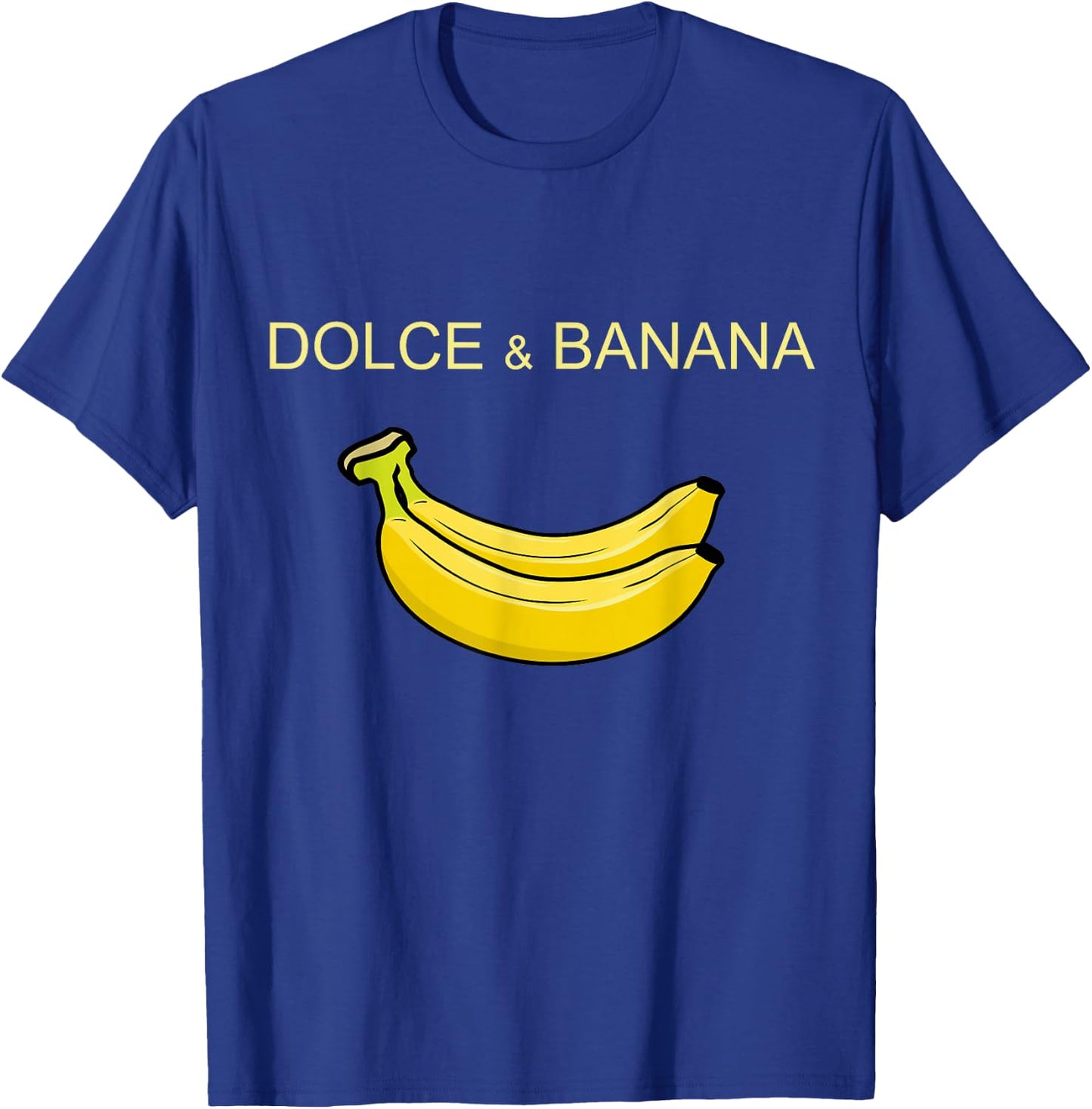 Dolce and Banana Funny Cute Graphic Design Banana T-Shirt - T-Shirt | Royal