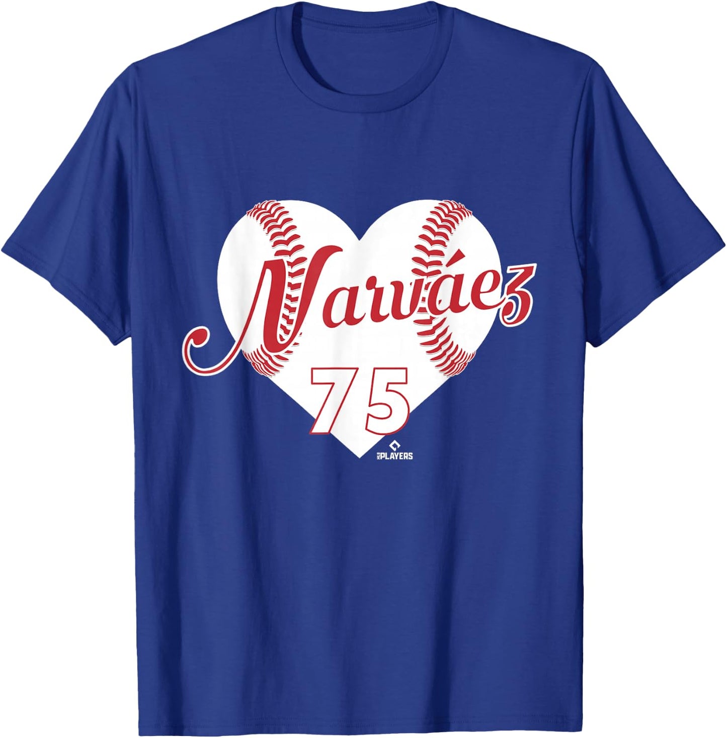 Baseball Heart Carlos Narvaez Boston Baseball MLBPA T-Shirt - T-Shirt | Royal